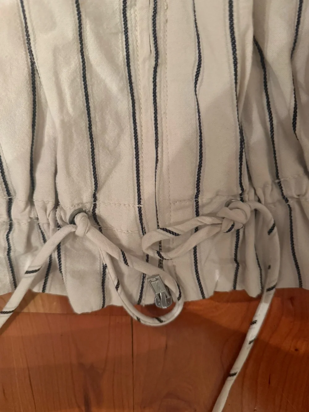 Free People Devon Striped Balloon Funnel-Neck Jacket - Picture 3 of 3